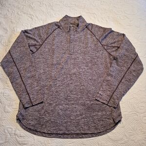 Bonobos Golf men's Large Slim fit burgundy heather pullover long sleeve shirt